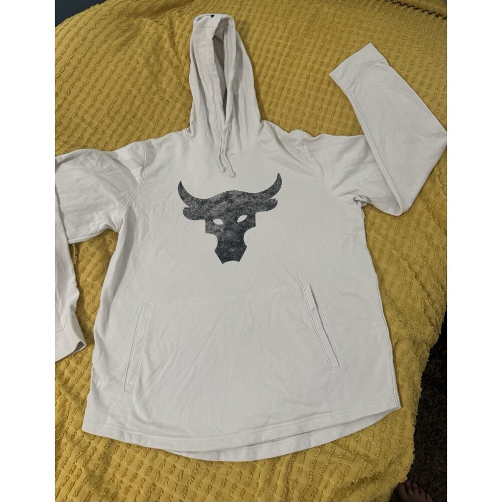 Men’s Off White Under Armour ￼ Project, White Sweatshirt, Hoodie Size XXL - Picture 2 of 6
